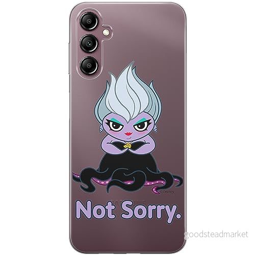 ERT GROUP mobiltelefonfodral för Samsung A14 4G/5G originalt och officiellt licensierat Disney mönster Ursula 004 optimalt anpassad till formen på mobiltelefonen, gedeeltelijk transparant 5905511832193