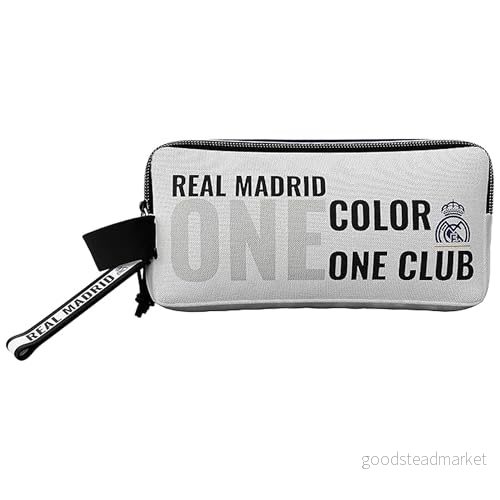 CYPBRANDS Real Madrid Triple Portatodo med 3 Kroppar One Color Club, Vit, Talla única 8426842106731
