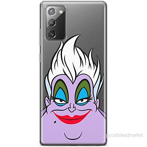 ERT GROUP mobiltelefonfodral för Samsung GALAXY NOTE 20 originalt och officiellt licensierat Disney mönster Ursula 002 optimalt anpassad till formen på mobiltelefonen, gedeeltelijk transparant 5903040450765