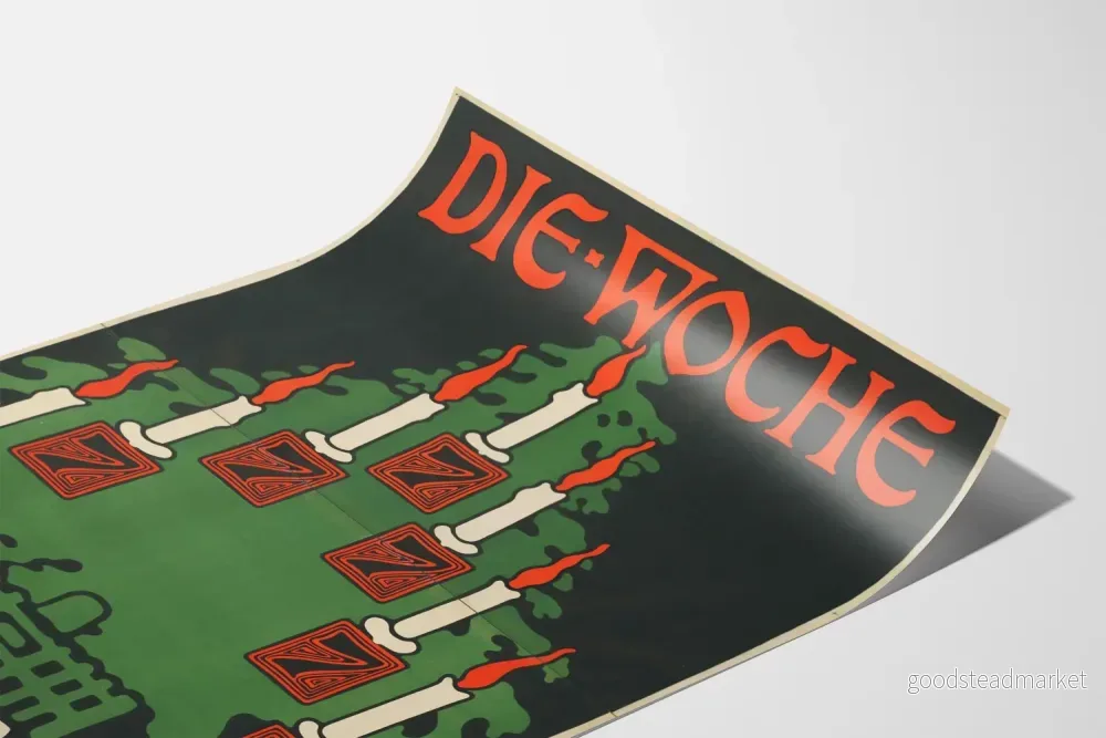 Vintageposter Die Woche Julnummer med julstjärnor - Bild 3