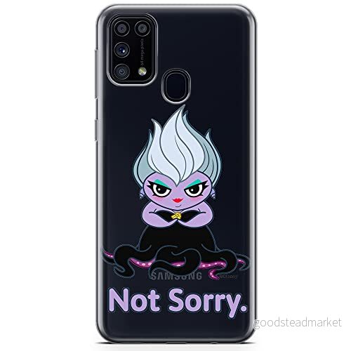 ERT GROUP mobiltelefonfodral för Samsung M31 originalt och officiellt licensierat Disney mönster Ursula 004 optimalt anpassad till formen på mobiltelefonen, gedeeltelijk transparant 5905131460868