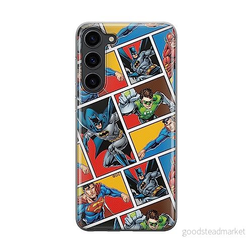 ERT GROUP mobiltelefonfodral för Samsung S23 PLUS originalt och officiellt licensierat DC mönster Justice League 001 optimalt anpassad till formen på mobiltelefonen, fodral tillverkad av TPU plast 5905511445263