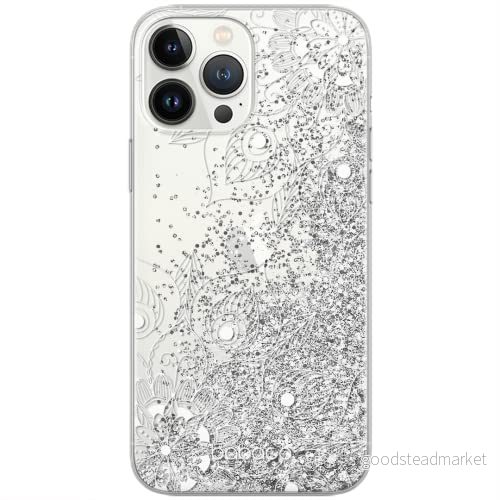 ERT GROUP mobiltelefonfodral för Apple Iphone 13 PRO MAX originalt och officiellt licensierat Babaco mönster Mandalas 003 Vit anpassad till formen på mobiltelefonen, med glitter overflow effekt 5904805822964