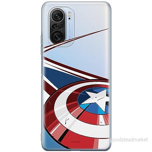 ERT GROUP mobiltelefonfodral för Xiaomi MI 11i/ REDMI K40/K40 PRO/POCO F3/ F3 PRO originalt och officiellt licensierat Marvel mönster Capitan America 008, gedeeltelijk transparant 5905511879990