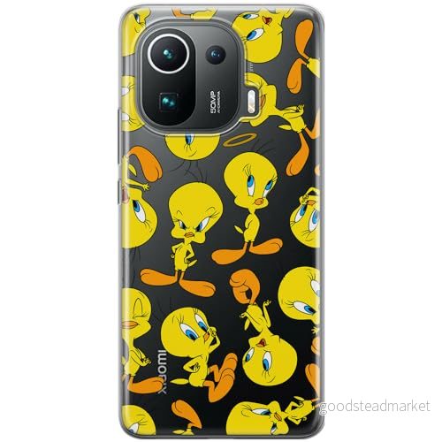 ERT GROUP mobiltelefonfodral för Xiaomi MI 11 PRO originalt och officiellt licensierat Looney Tunes mönster Tweety 010 optimalt anpassad till formen på mobiltelefonen, gedeeltelijk transparant 5905511630775