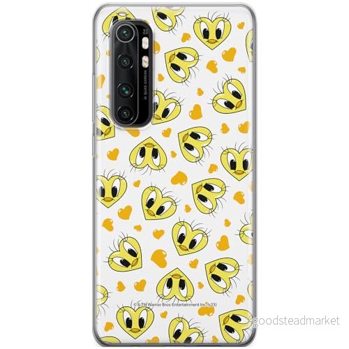 ERT GROUP mobiltelefonfodral för Xiaomi MI NOTE 10 Lite originalt och officiellt licensierat Looney Tunes mönster Tweety 017 anpassad till formen på mobiltelefonen, fodral tillverkad av TPU plast 5905795120108