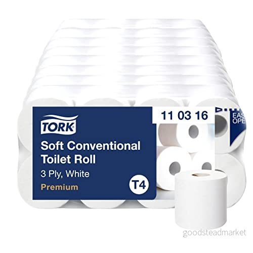 Tork 110316 toalettpapper, vitt, 8 rullar om 250 ark vardera 7310791114828