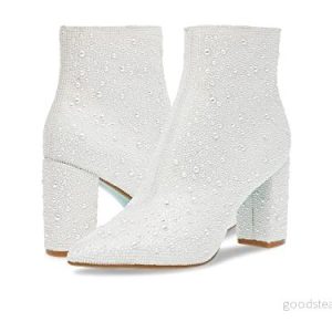 Betsey Johnson kvinnors Sb Cady ankelstövel, Pärla, 39.5 EU 196361439839