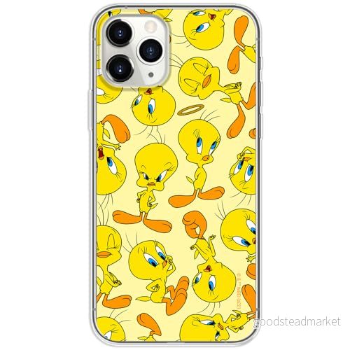 ERT GROUP mobiltelefonfodral för Iphone 11 PRO MAX originalt och officiellt licensierat Looney Tunes mönster Tweety 010 optimalt anpassad till formen på mobiltelefonen, fodral tillverkad av TPU plast 5905511626976