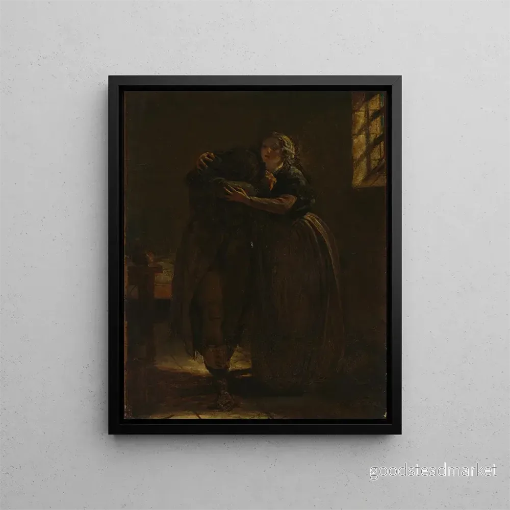 Målning Studie för att vila i denna barm, min kära plågade - Augustus Leopold Egg | Konsttryck
