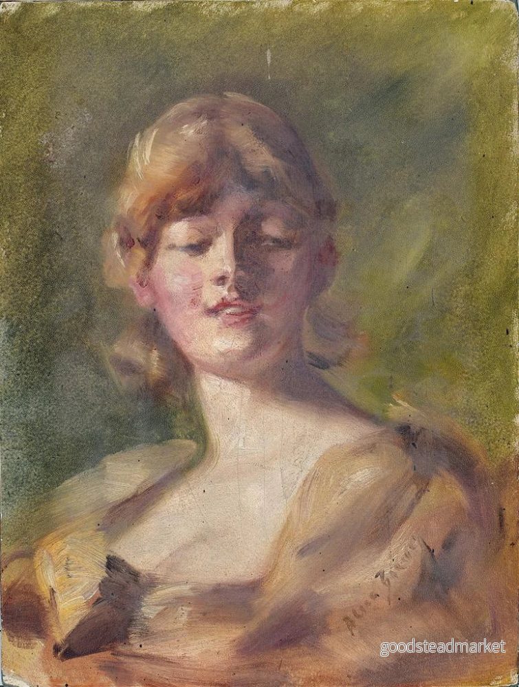 Målning Studie av huvudet - Alice Pike Barney | Konsttryck - Bild 2