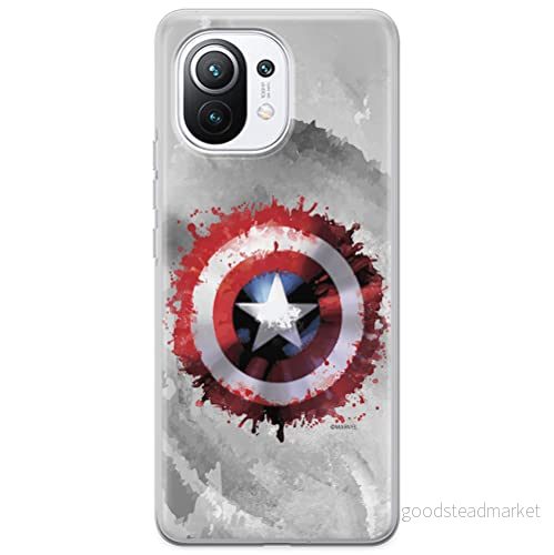 ERT GROUP mobiltelefonfodral för Xiaomi 11 originalt och officiellt licensierat Marvel mönster Captain America 019 optimalt anpassad till formen på mobiltelefonen, fodral tillverkad av TPU plast 5903537098128
