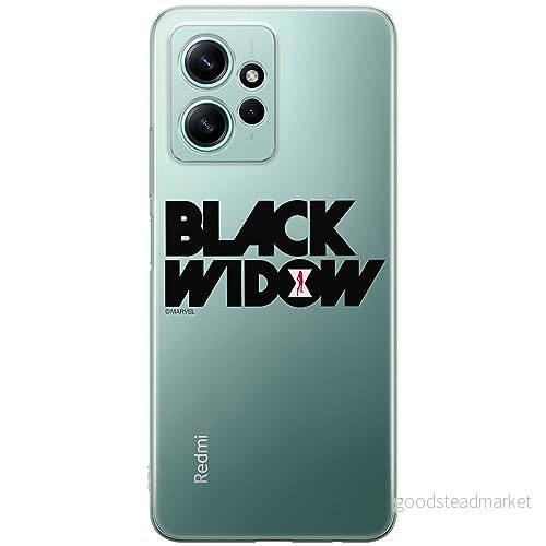 ERT GROUP mobiltelefonfodral för Xiaomi REDMI NOTE 12 4G originalt och officiellt licensierat Marvel mönster Black Widow 010 optimalt anpassad till formen på mobiltelefonen, gedeeltelijk transparant 5905511938116