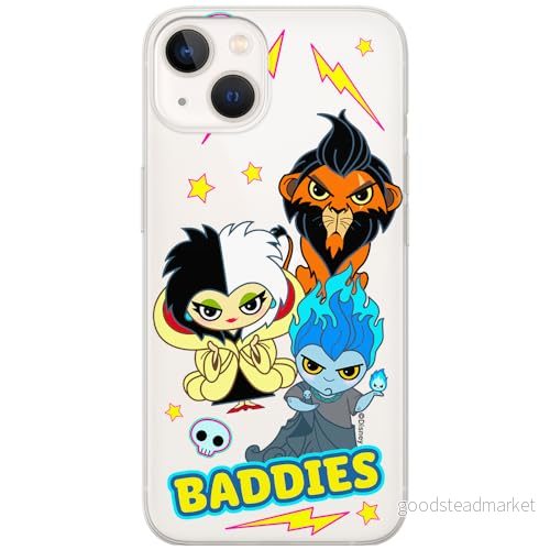 ERT GROUP mobiltelefonfodral för Iphone 13 originalt och officiellt licensierat Disney mönster Villains 004 optimalt anpassad till formen på mobiltelefonen, gedeeltelijk transparant 5905131377548