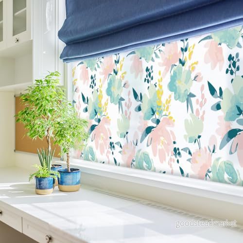 Ambiance Sticker Självhäftande mörkläggande fönsterfilm blommig sammansättning insynsskydd klistermärke för fönster och duschdörr stor H 40 x L 100 cm 5415231905959