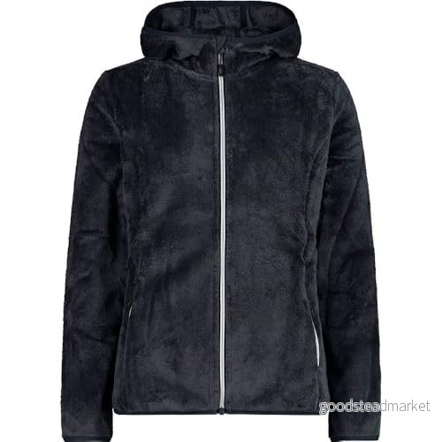 CMP Woman Jacket Fix Hood, Antracit Vit, 48 8050243212014
