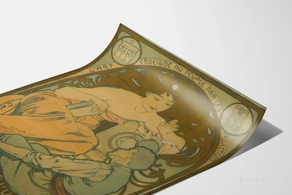 Art Nouveau-Poster av Société Populaire des Beaux-Arts av Mucha - Bild 3