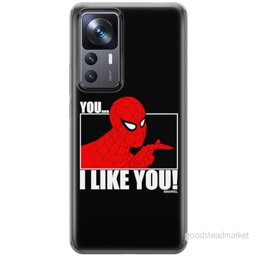 ERT GROUP mobiltelefonfodral för Xiaomi 12T/ 12T pro/ K50 Ultra originalt och officiellt licensierat Marvel mönster Spider Man 034, fodral tillverkad av TPU plast 5905795011185