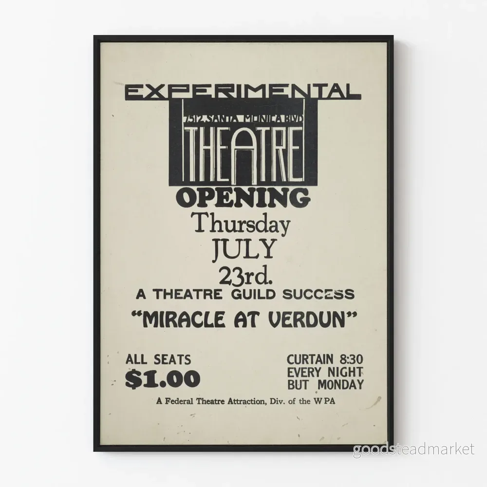 Affisch för Experimentell Teater Mirakel vid Verdun Affisch för Experimentell Teater Mirakel vid Verdun
