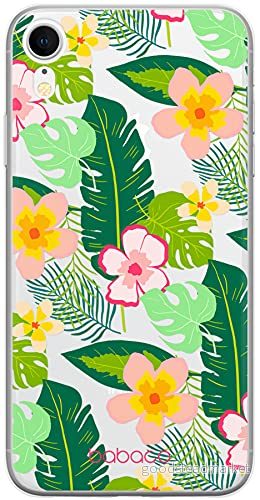 ERT GROUP mobiltelefonfodral för Apple Iphone XR originalt och officiellt licensierat Babaco mönster Flowers 019 Vit optimalt anpassad till formen på mobiltelefonen, gedeeltelijk transparant 5903932638165
