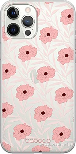 ERT GROUP mobiltelefonfodral för Apple Iphone 12 PRO MAX originalt och officiellt licensierat Babaco mönster Flowers 017 Vit optimalt anpassad till formen på mobiltelefonen, gedeeltelijk transparant 5903932628838