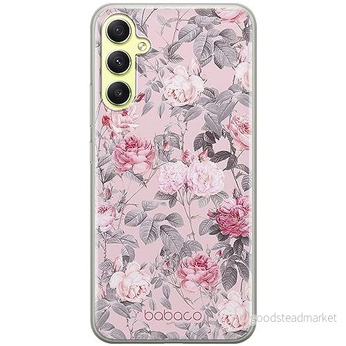 ERT GROUP mobiltelefonfodral för Samsung A34 5G originalt och officiellt licensierat Babaco mönster Flowers 054 optimalt anpassad till formen på mobiltelefonen, fodral tillverkad av TPU plast 5905511787004