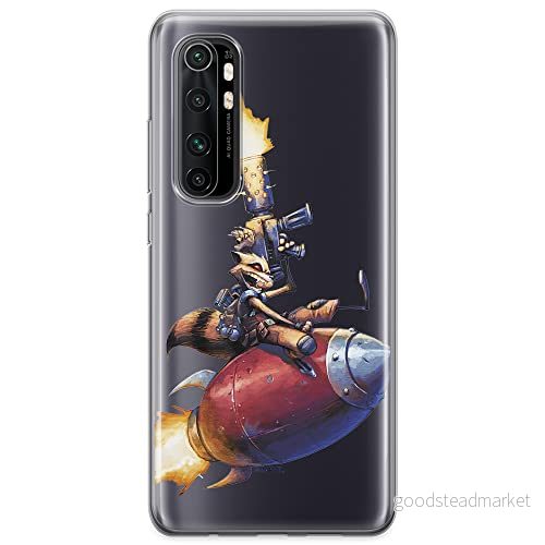 ERT GROUP mobiltelefonfodral för Xiaomi MI NOTE 10 Lite originalt och officiellt licensierat Marvel mönster Rocket 007 optimalt anpassad till formen på mobiltelefonen, gedeeltelijk transparant 5904805588174