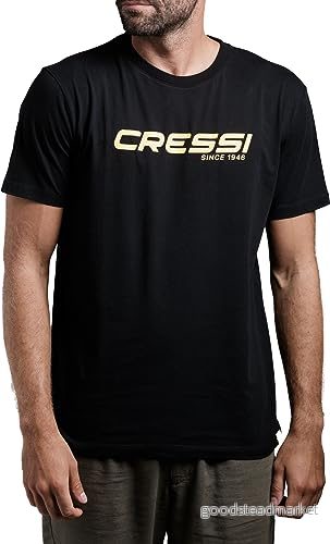 Cressi T Shirt Man, Svart/Gul, 3XL 8022983237589
