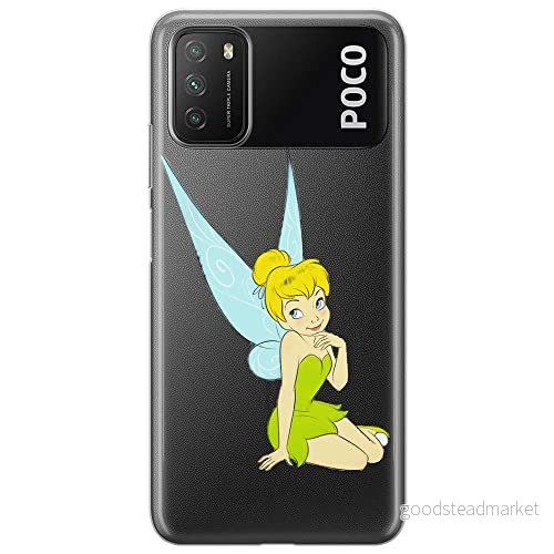 ERT GROUP mobiltelefonfodral för Xiaomi REDMI 9T/ POCO M3 originalt och officiellt licensierat Disney mönster Tinker Bell 005 optimalt anpassad till formen på mobiltelefonen, gedeeltelijk transparant 5905131133601