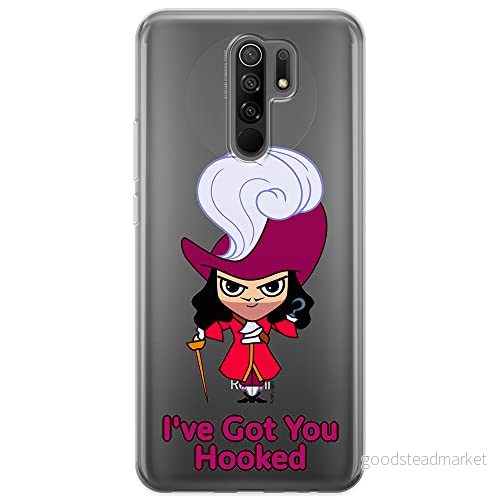 ERT GROUP mobiltelefonfodral för Xiaomi REDMI 9 originalt och officiellt licensierat Disney mönster James Hook 001 optimalt anpassad till formen på mobiltelefonen, gedeeltelijk transparant 5905131455178