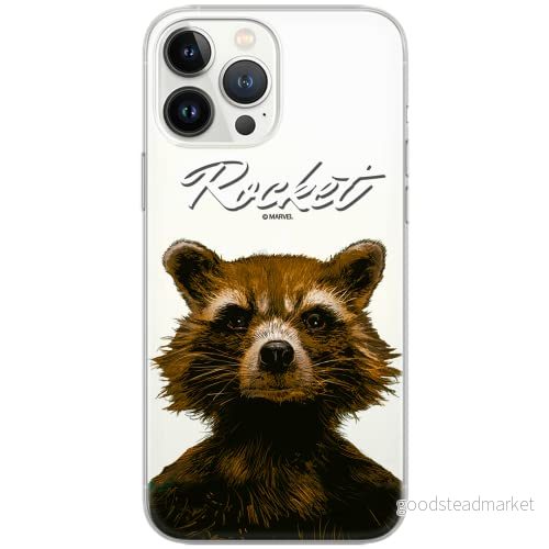 ERT GROUP mobiltelefonfodral för Xiaomi REDMI NOTE 9 PRO/ 9S originalt och officiellt licensierat Marvel mönster Rocket 006 optimalt anpassad till formen på mobiltelefonen, gedeeltelijk transparant 5903040313848