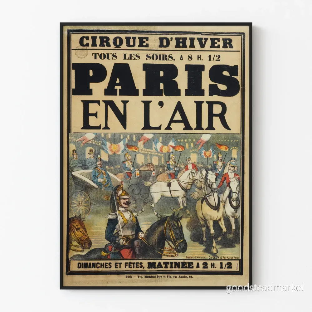 Vintageaffisch Cirque d'Hiver Paris en l'Air