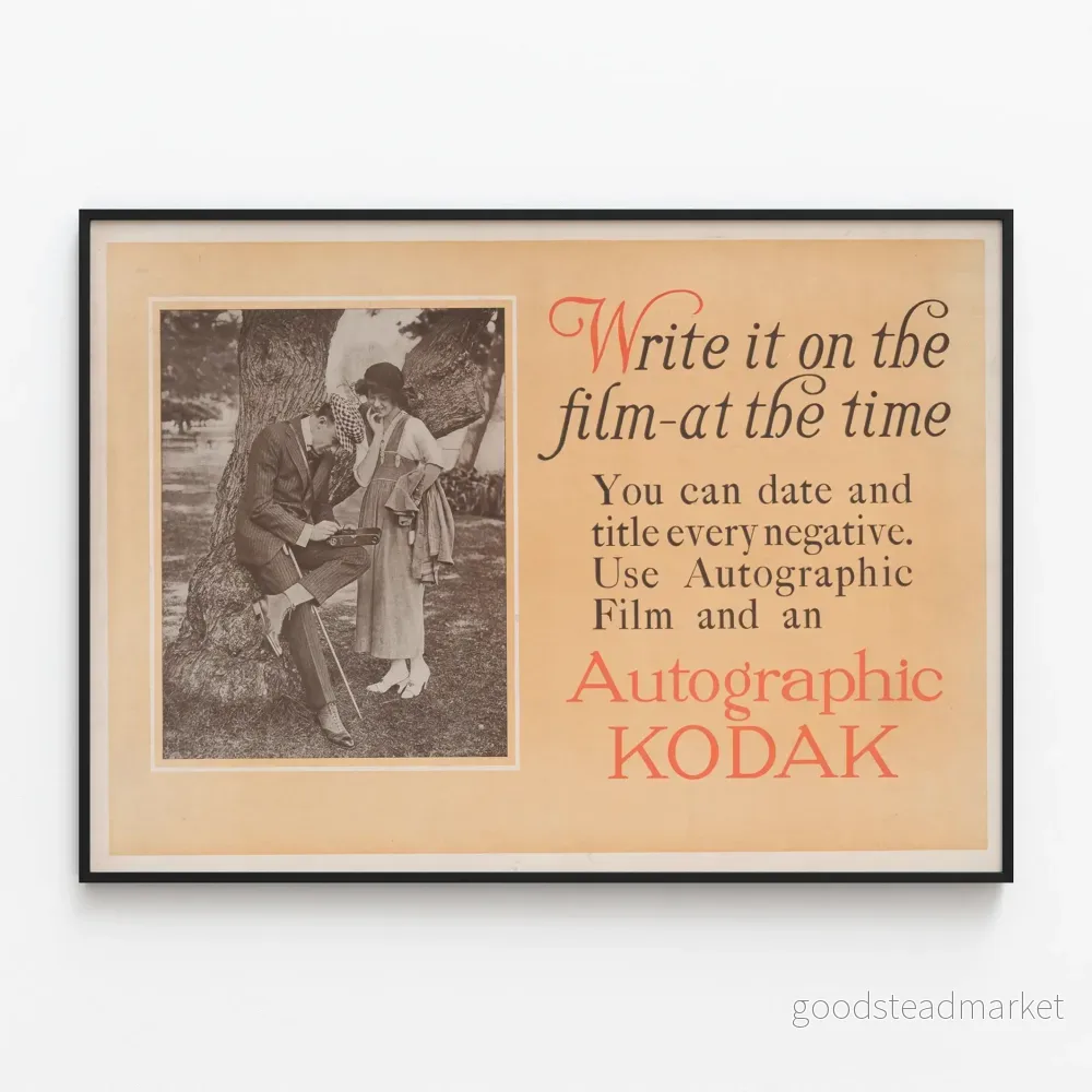 Vintage Kodak Autographic Film poster för väggdekoration