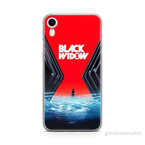 ERT GROUP mobiltelefonfodral för Apple Iphone XR originalt och officiellt licensierat Marvel mönster Black Widow 001 Vit optimalt anpassad till formen på mobiltelefonen, fodral tillverkad av TPU plast 5903537582238