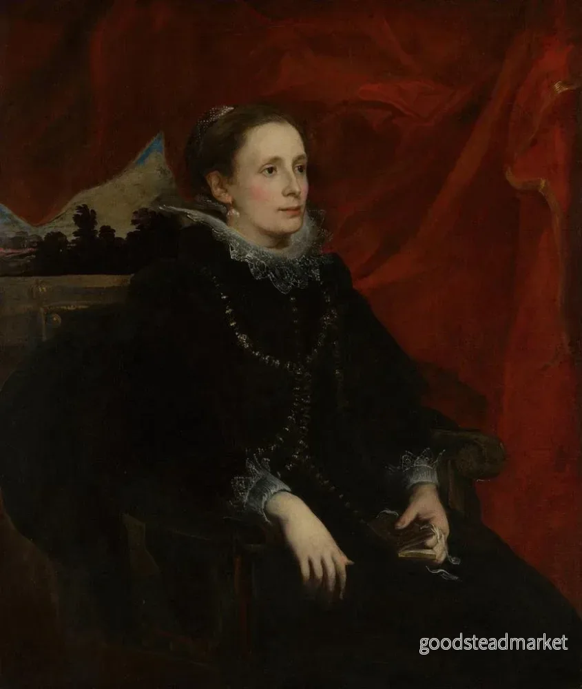 Målning Portrait av en kvinna kallad marquesa Durazzo - Antoine van Dyck | Konsttryck - Bild 2