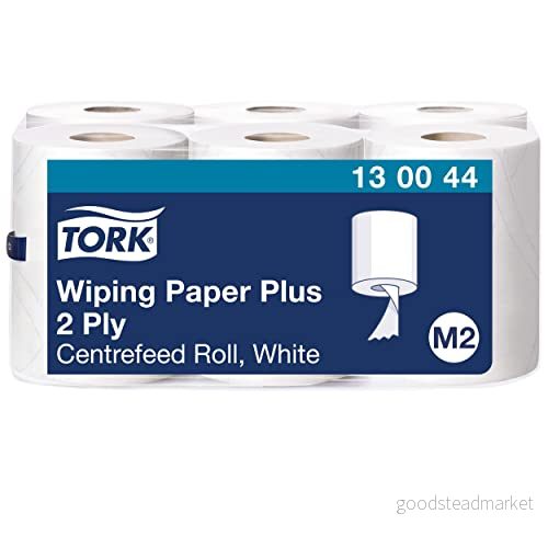 Tork 130044 torkpapper premium/långvarig pappersrulle kompatibel med M2 centrummatningssystem/1 x 6 rullar (6 125 m) 7322540183450