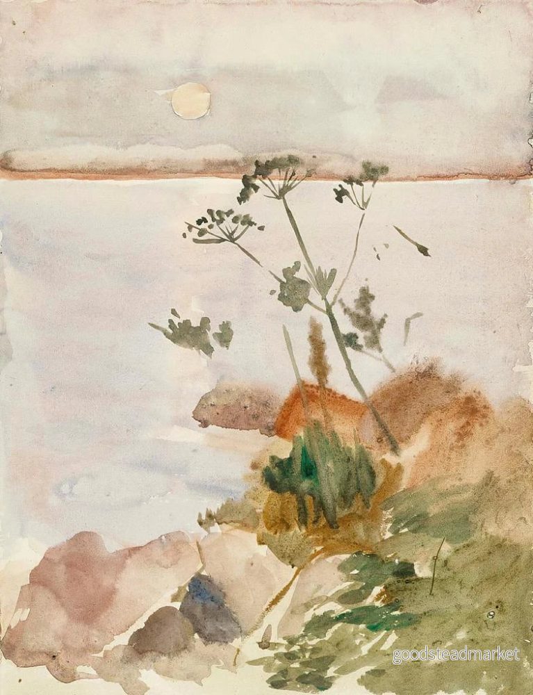 Målning Bord de mer au clair de lune - Albert Edelfelt | Konsttryck - Bild 2