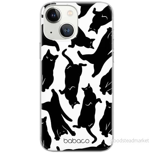 ERT GROUP mobiltelefonfodral för Iphone 13 originalt och officiellt licensierat Babaco mönster Cats 005 optimalt anpassad till formen på mobiltelefonen, fodral tillverkad av TPU plast 5905131102027
