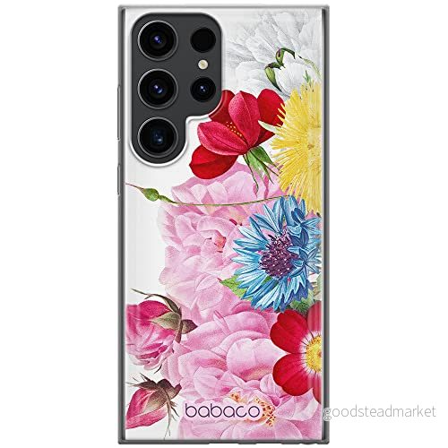 ERT GROUP mobiltelefonfodral för Samsung S23 ULTRA originalt och officiellt licensierat Babaco mönster Flowers 056 optimalt anpassad till formen på mobiltelefonen, fodral tillverkad av TPU plast 5905511472580