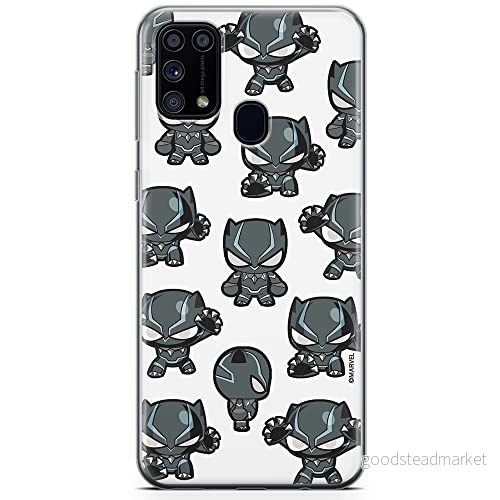 ERT GROUP mobiltelefonfodral för Samsung M31 originalt och officiellt licensierat Marvel mönster Black Panther 016 optimalt anpassad till formen på mobiltelefonen, fodral tillverkad av TPU plast 5904805230035