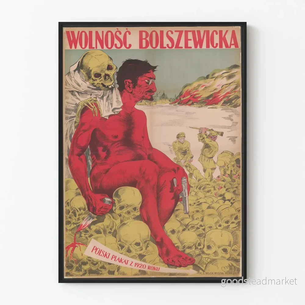 Polsk propagandaposter 'Wolność Bolszewicka' 1920