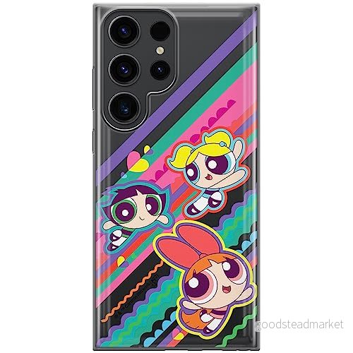 ERT GROUP mobiltelefonfodral för Samsung S23 ULTRA originalt och officiellt licensierat The Powerpuff Girls mönster 026, gedeeltelijk transparant 5905511971601