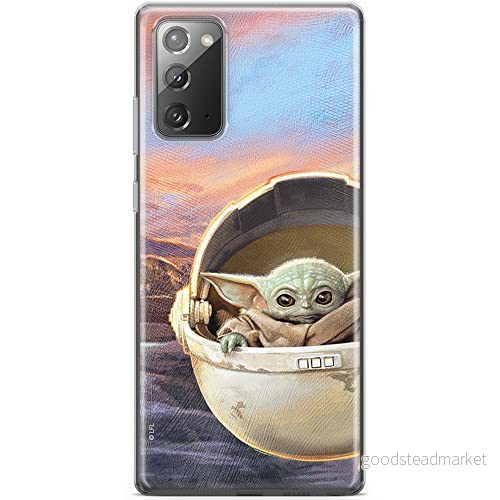 ERT GROUP mobiltelefonfodral för Samsung GALAXY NOTE 20 originalt och officiellt licensierat Star Wars mönster Baby Yoda 005 anpassad till formen på mobiltelefonen, fodral tillverkad av TPU plast 5903040455944