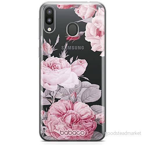 ERT GROUP mobiltelefonfodral för Samsung M20 originalt och officiellt licensierat Babaco mönster Flowers 050 optimalt anpassad till formen på mobiltelefonen, gedeeltelijk transparant 5905131347534