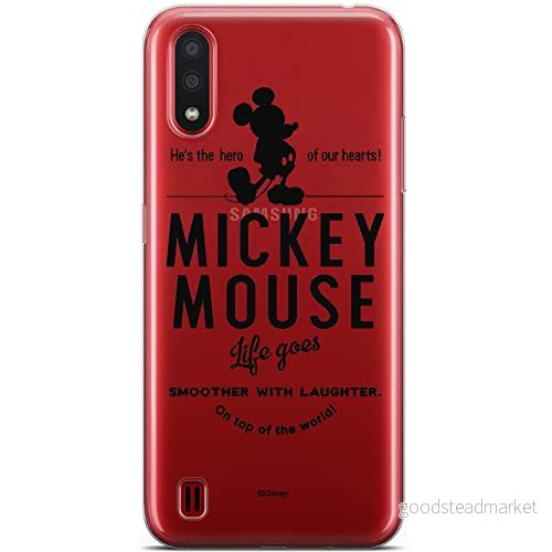 ERT GROUP mobiltelefonfodral för Samsung A01 originalt och officiellt licensierat Disney mönster Mickey 014 optimalt anpassad till formen på mobiltelefonen, gedeeltelijk transparant 5904805432583