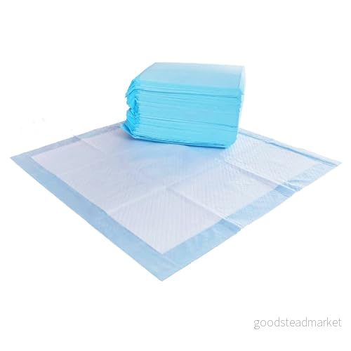 Amazon Basics Läckagesäkra doftande kisskydd i 5 lager för hundars toaletträning, 55,9 x cm, 1 pack, vanliga (50 st), blå 840095889339