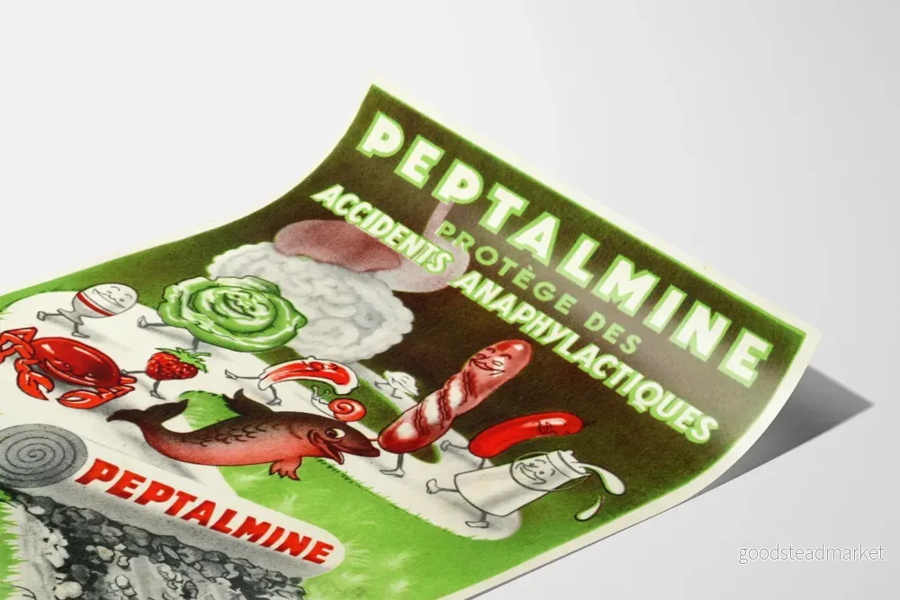 Vintageposter Peptalmine - Retro väggdekoration för hälsa och välbefinnande - Bild 3