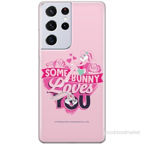 ERT GROUP mobiltelefonfodral för Samsung S21 ULTRA originalt och officiellt licensierat Looney Tunes mönster Lola & Bugs 002 anpassad till formen på mobiltelefonen, fodral tillverkad av TPU plast 5905795133733