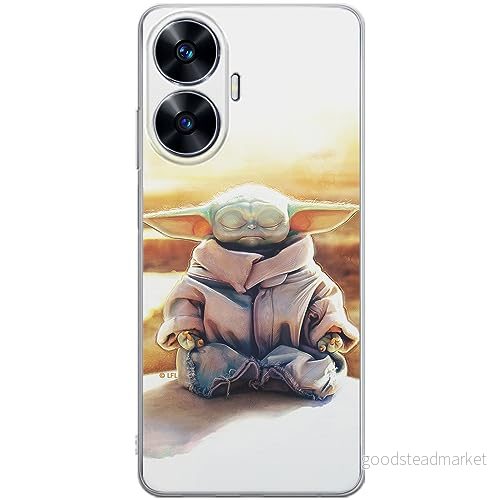 ERT GROUP mobiltelefonfodral för Realme C55 originalt och officiellt licensierat Star Wars mönster Baby Yoda 015 optimalt anpassad till formen på mobiltelefonen, fodral tillverkad av TPU plast 5905511865436