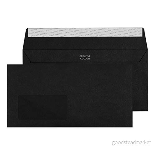 Blake Creative Colour 25214 färgade kuvert självhäftande lim djupsvart DL+ 114 x 229 mm 120 g/m² 25 stycken 5055559727057